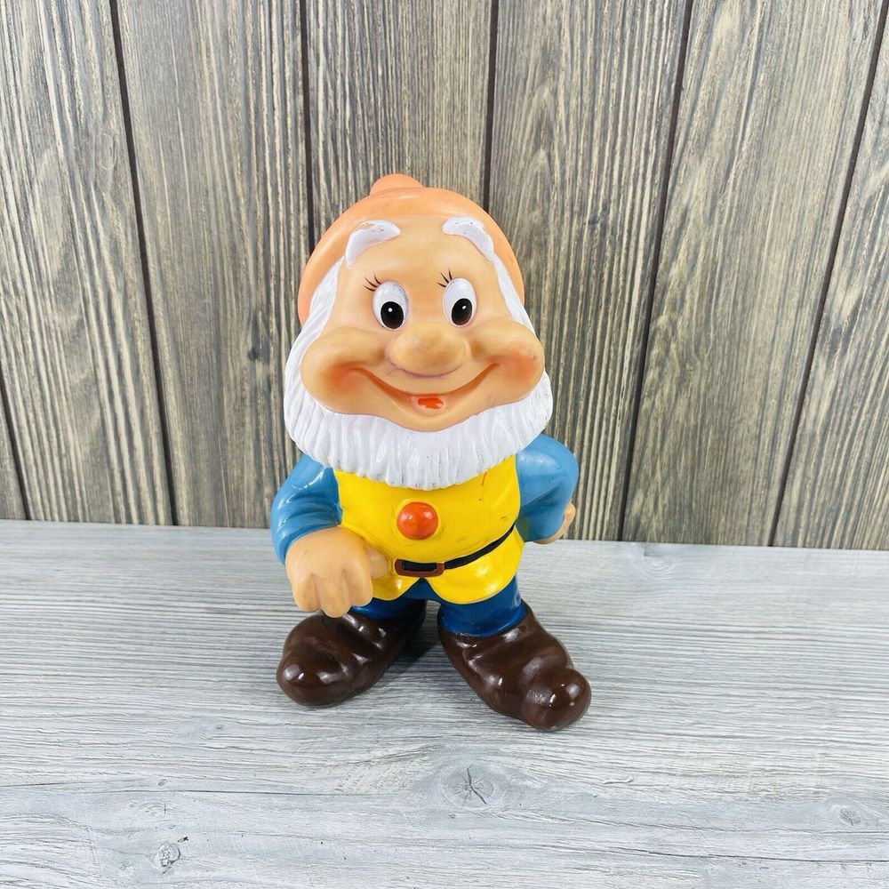 Vintage Walt Disney Snow White & The Seven Dwarfs Happy Squeak Toy Collectible